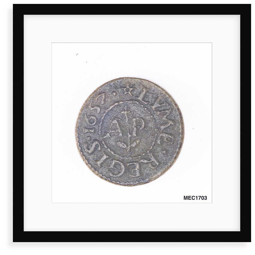 Token depicting a sailing ship by unknown