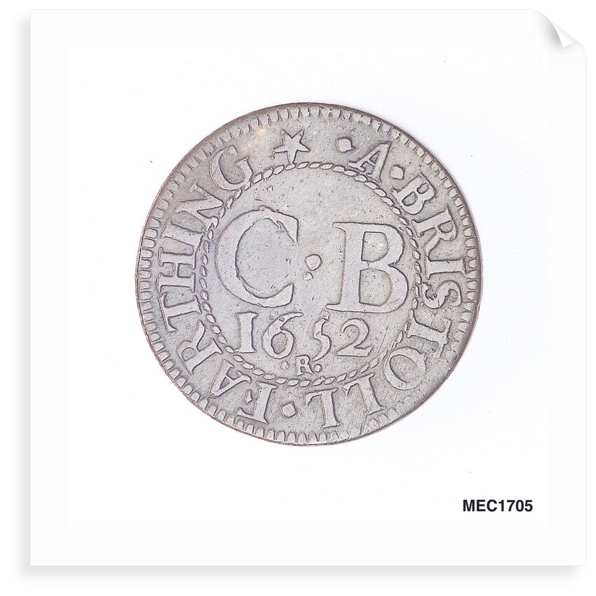 Bristol farthing token by T. Rawlins