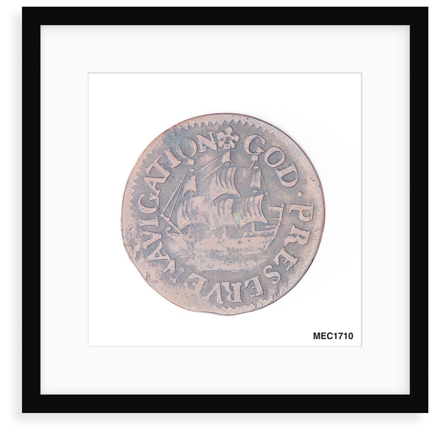 Token depicting a sailing ship by unknown