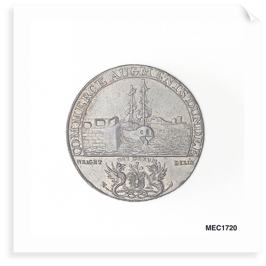 Dundee halfpenny token by J. Wright