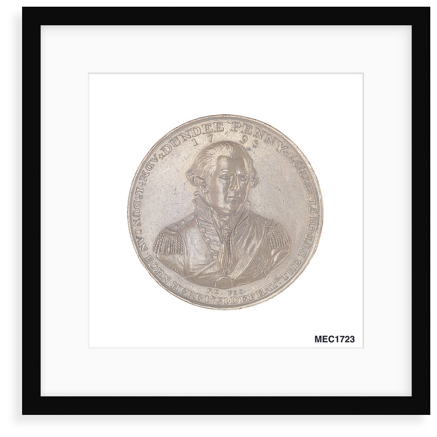 Dundee penny token commemorating  Admiral of the Fleet Adam Duncan (1731-1804)  and the battle of Camperdown, 1797 by T. Wyon