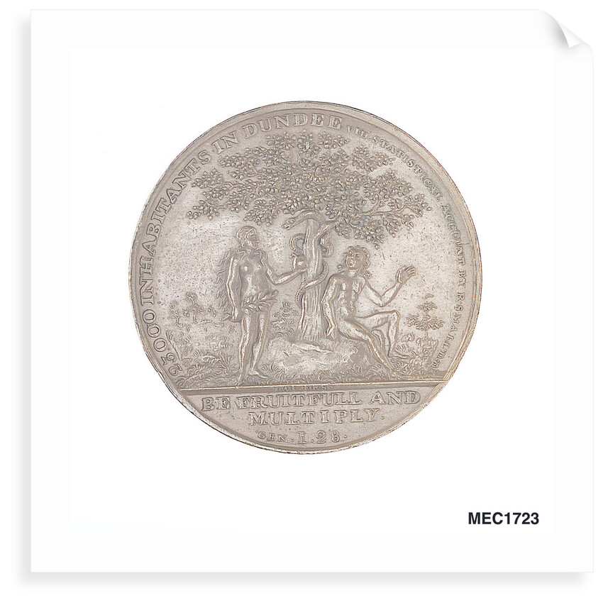 Dundee penny token commemorating  Admiral of the Fleet Adam Duncan (1731-1804)  and the battle of Camperdown, 1797 by T. Wyon