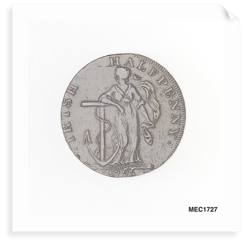 Irish halfpenny token by unknown