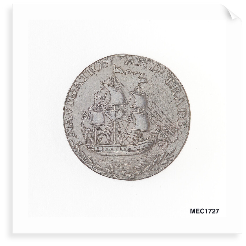 Irish halfpenny token by unknown