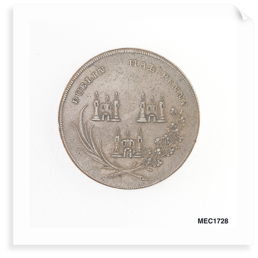 Dublin halfpenny token by unknown