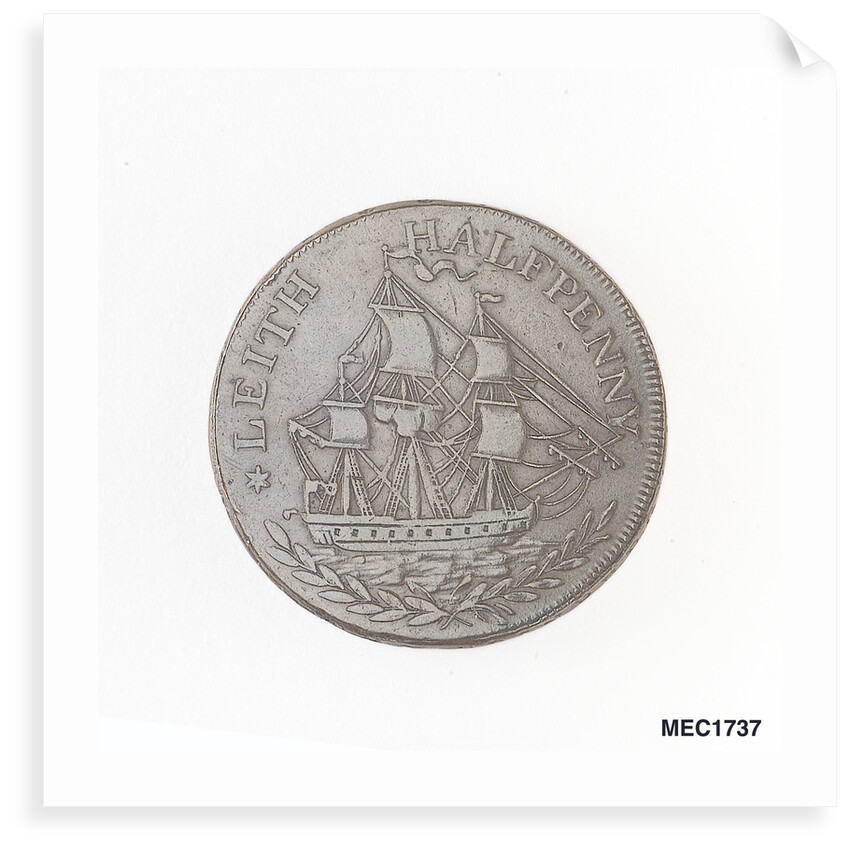 Leith halfpenny token by unknown