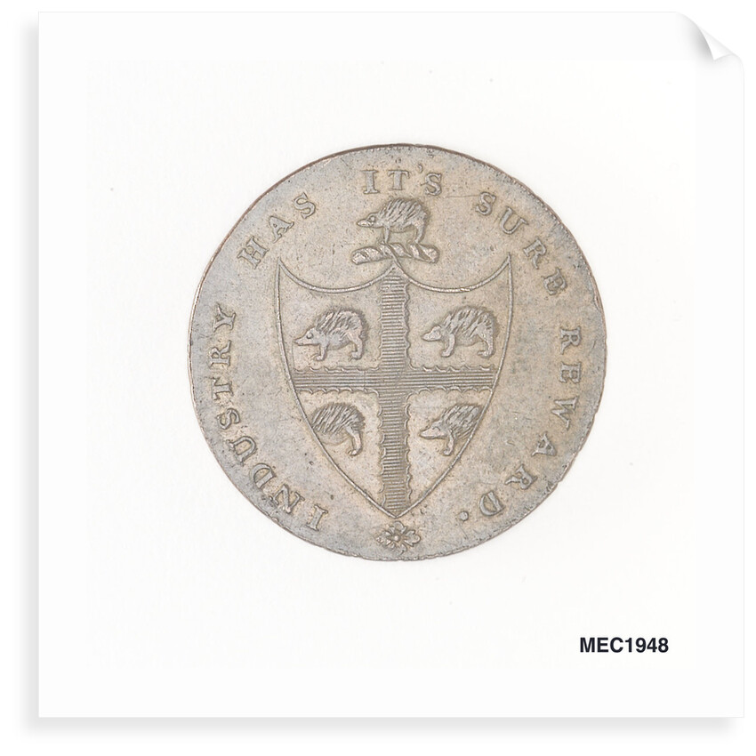 Birmingham halfpenny token by T. Wyon