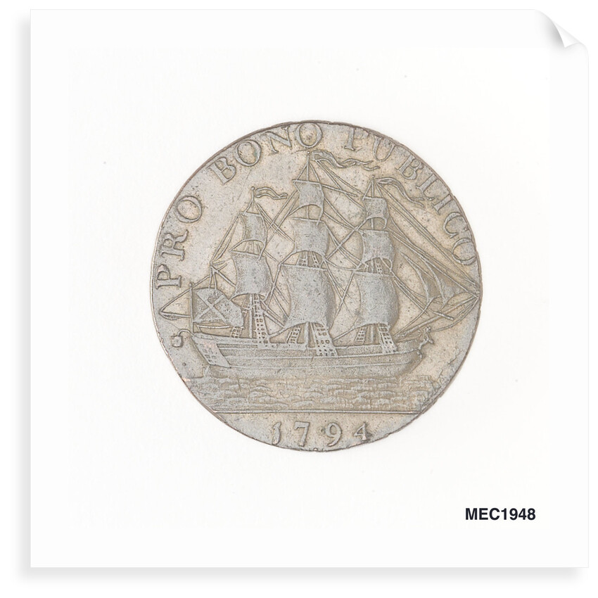 Birmingham halfpenny token by T. Wyon