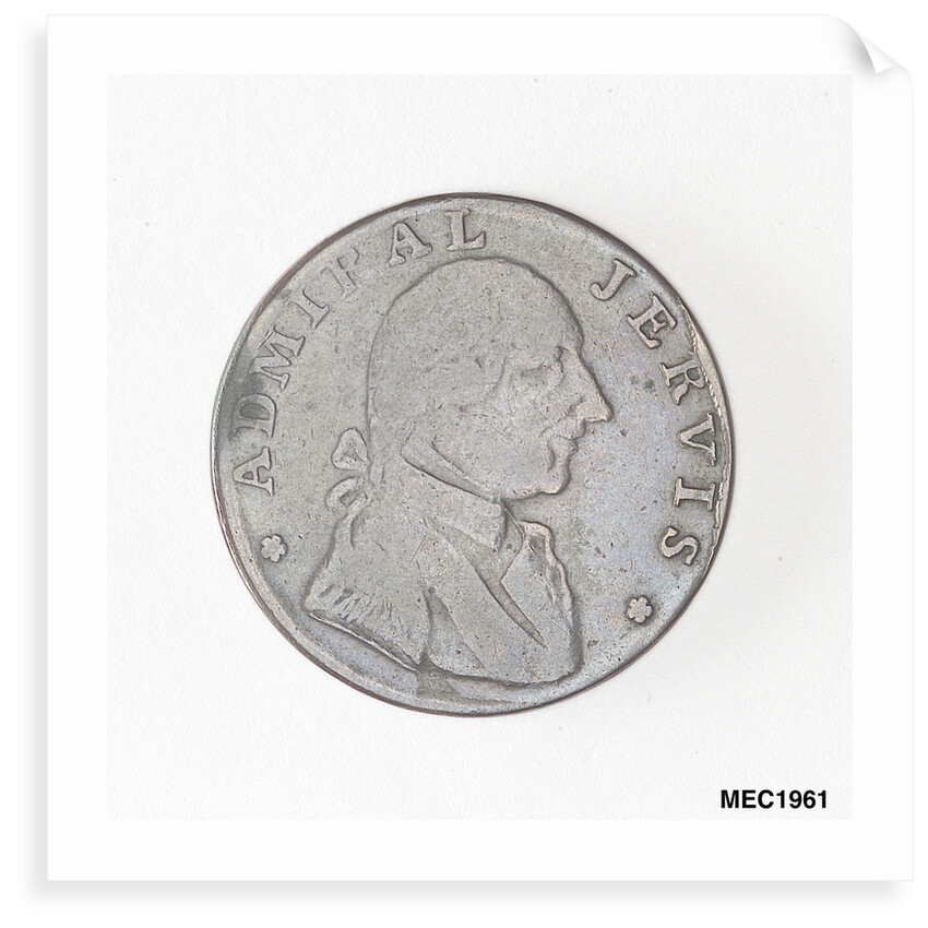 Halfpenny token commemorating Admiral John Jervis, Earl St Vincent (1735-1823) by unknown