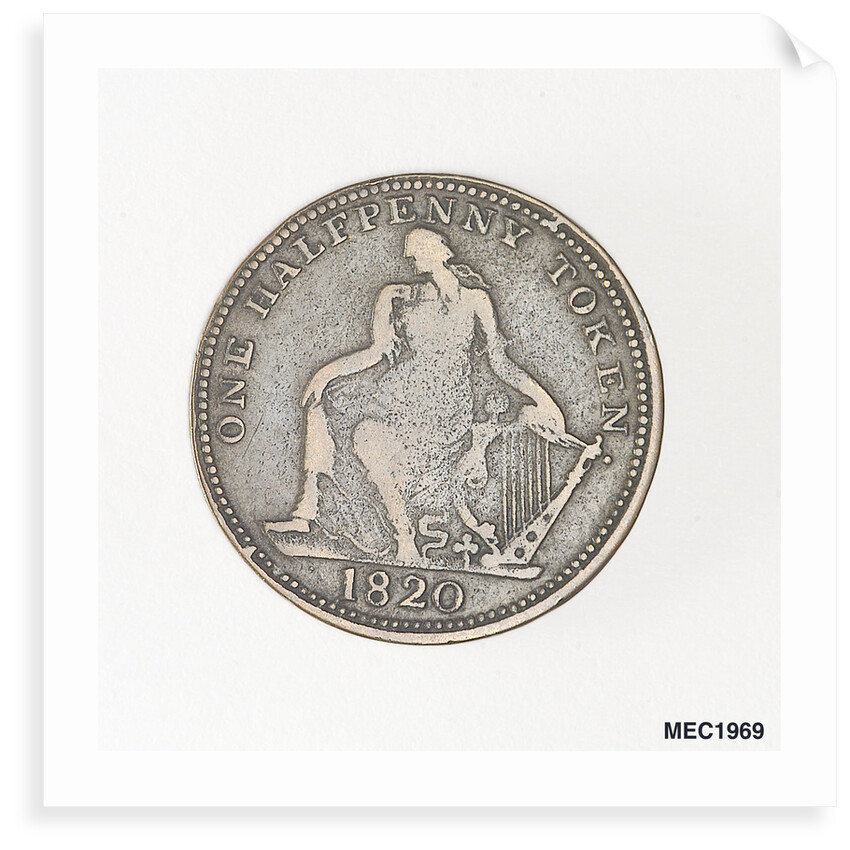 Dublin halfpenny token by unknown