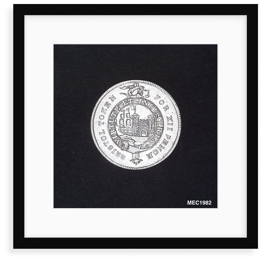 Bristol silver shilling token by unknown