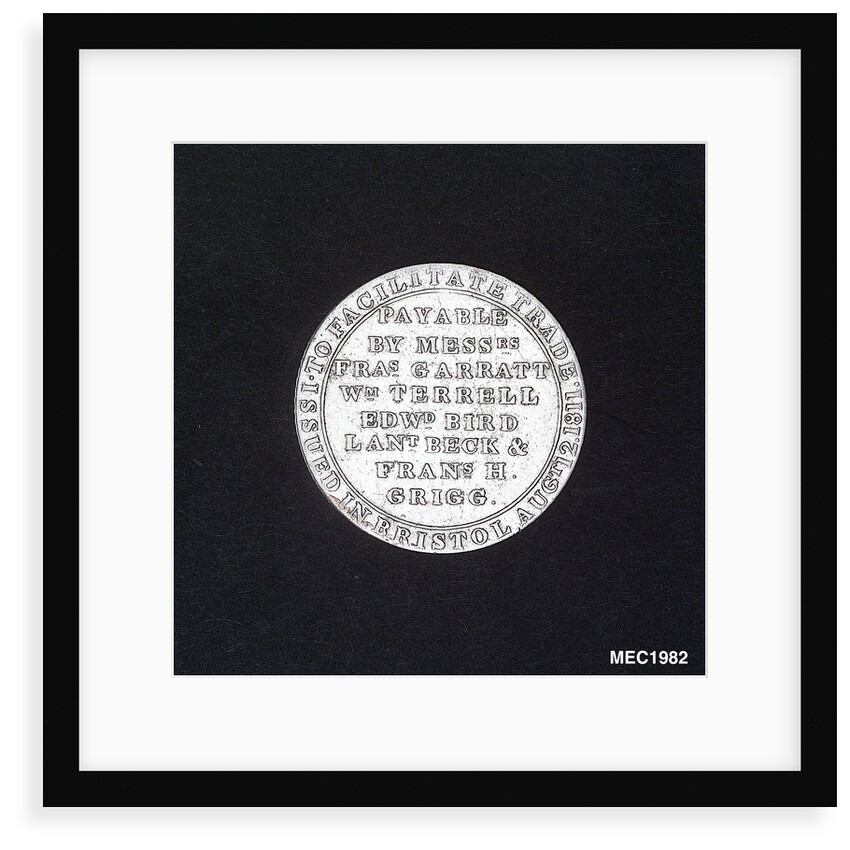 Bristol silver shilling token by Unknown