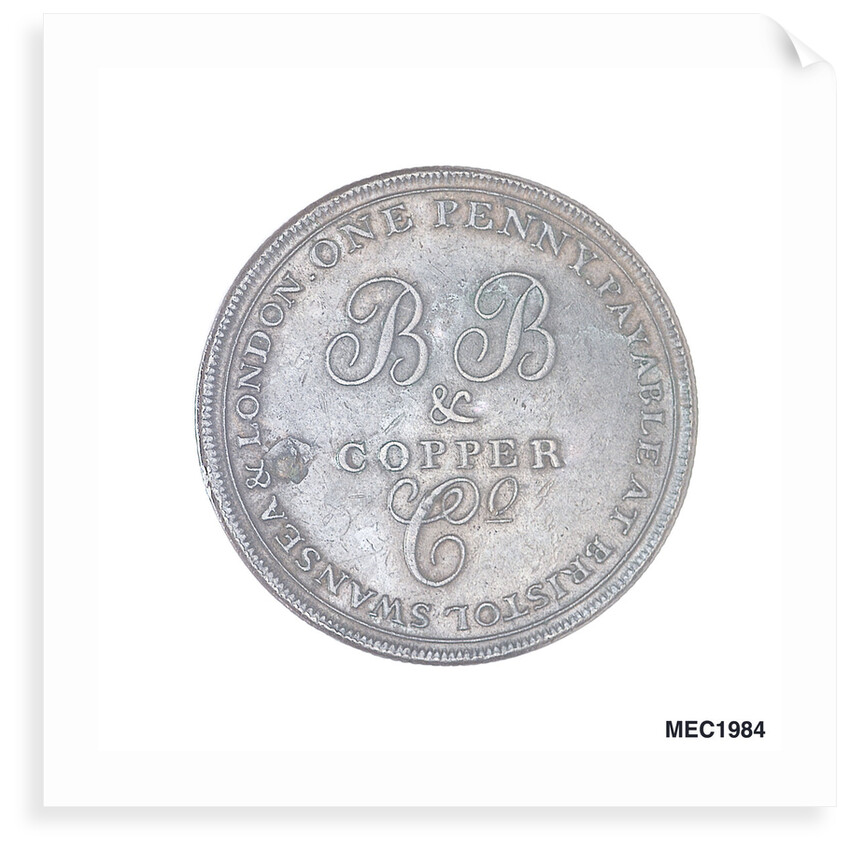 Bristol penny token by T. Halliday