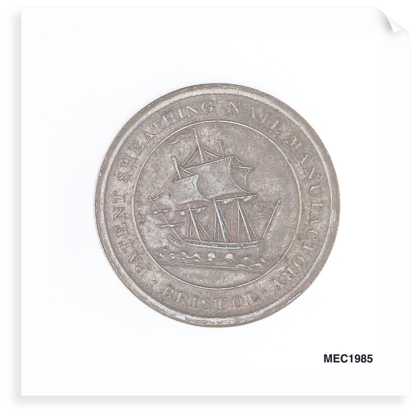 Bristol penny token by T. Halliday