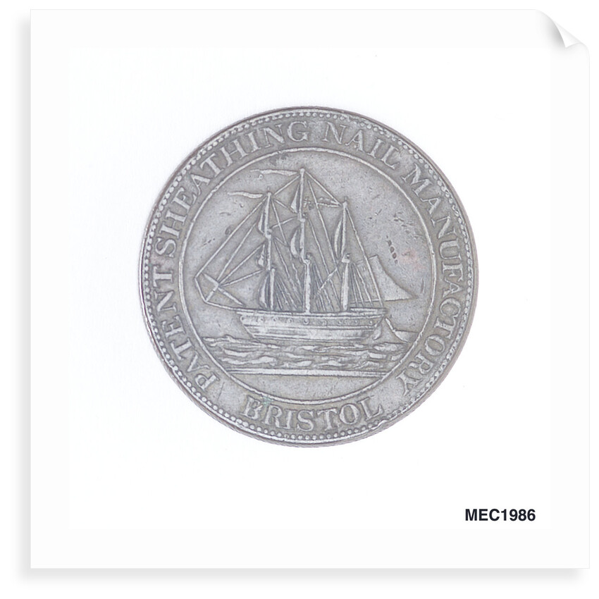 Bristol penny token by T. Halliday
