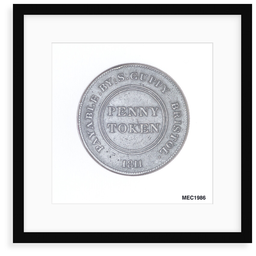 Bristol penny token by T. Halliday