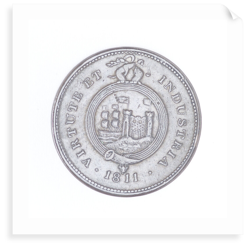 Bristol penny token by T. Halliday