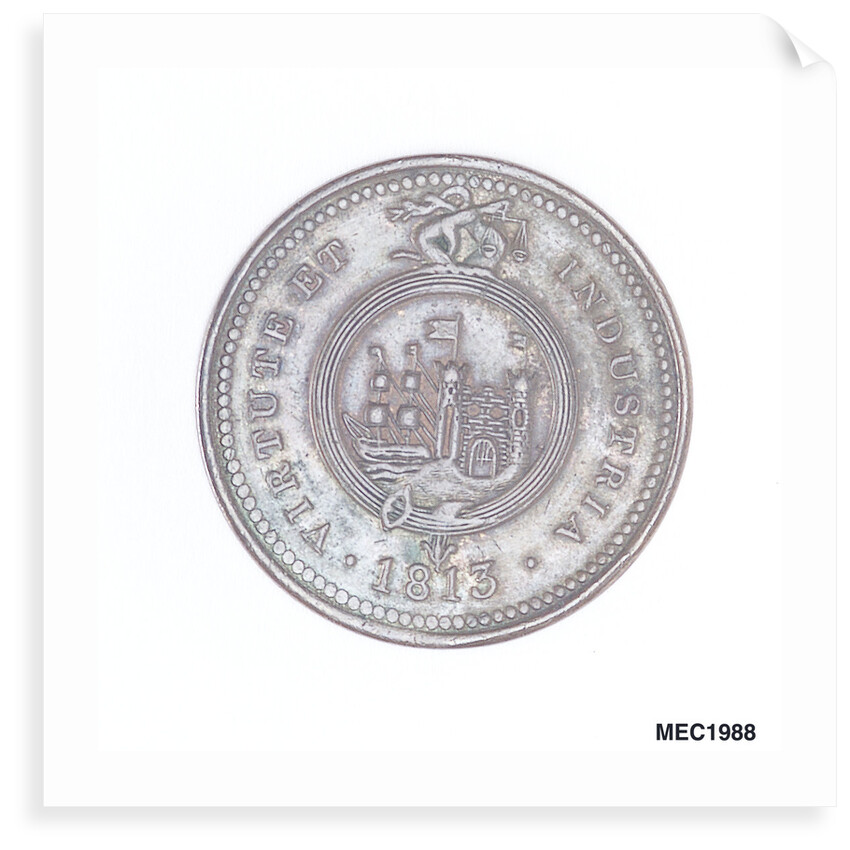Bristol penny token by T. Halliday