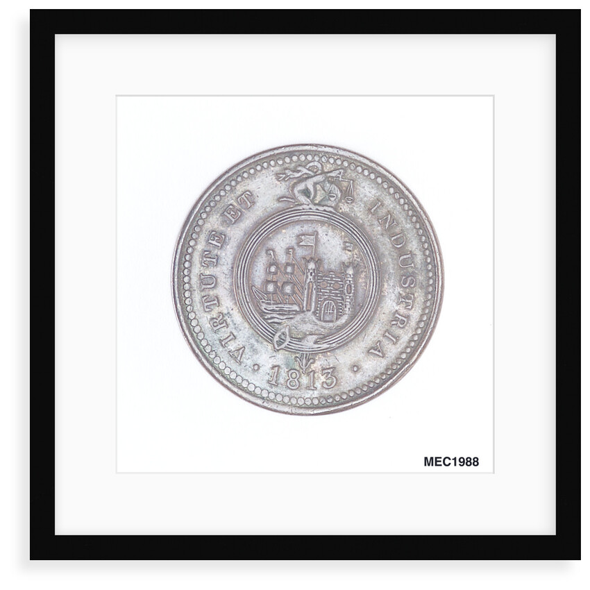 Bristol penny token by T. Halliday