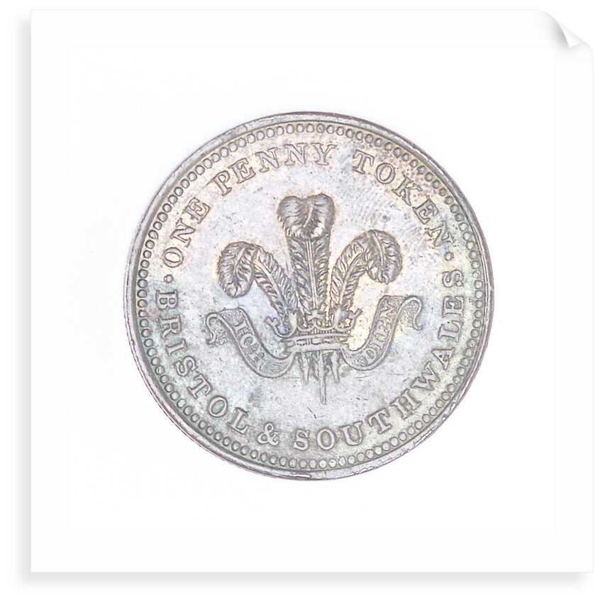 Bristol penny token by T. Halliday