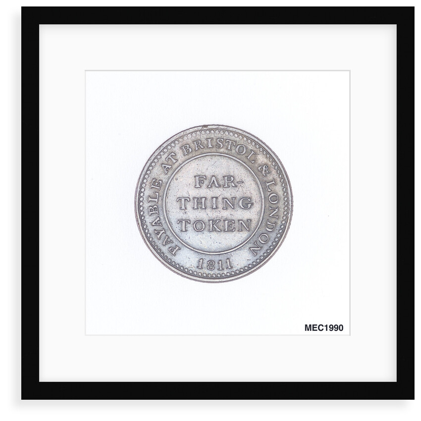 Bristol farthing token by T. Halliday