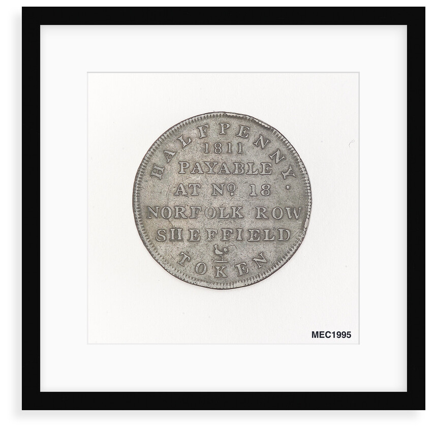 Sheffield halfpenny token by unknown