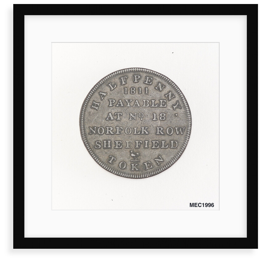 Sheffield halfpenny token by unknown