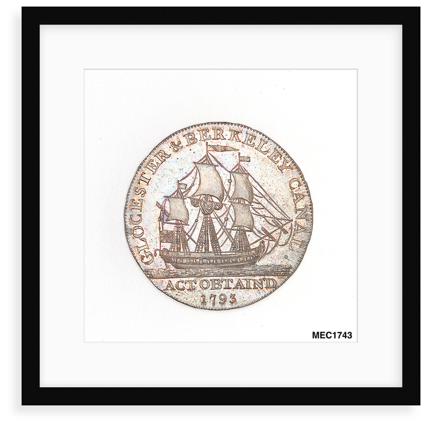 Token commemorating the Gloucester and Berkeley Canal by T. Wyon