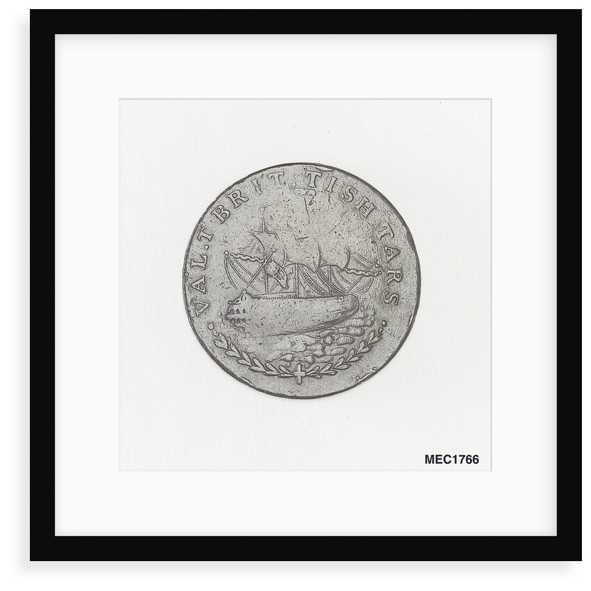 Token commemorating Admiral of the Fleet Richard Howe (1726-1799) and the Glorious First of June, 1794 by T. Wyon