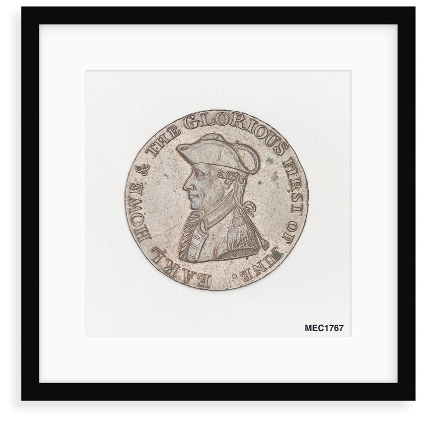Token commemorating Admiral of the Fleet Richard Howe (1726-1799) and the Glorious First of June, 1794 by T. Wyon