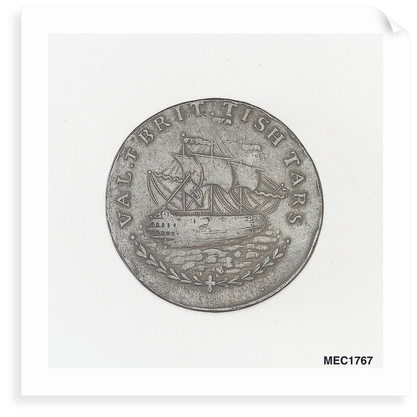 Token commemorating Admiral of the Fleet Richard Howe (1726-1799) and the Glorious First of June, 1794 by T. Wyon