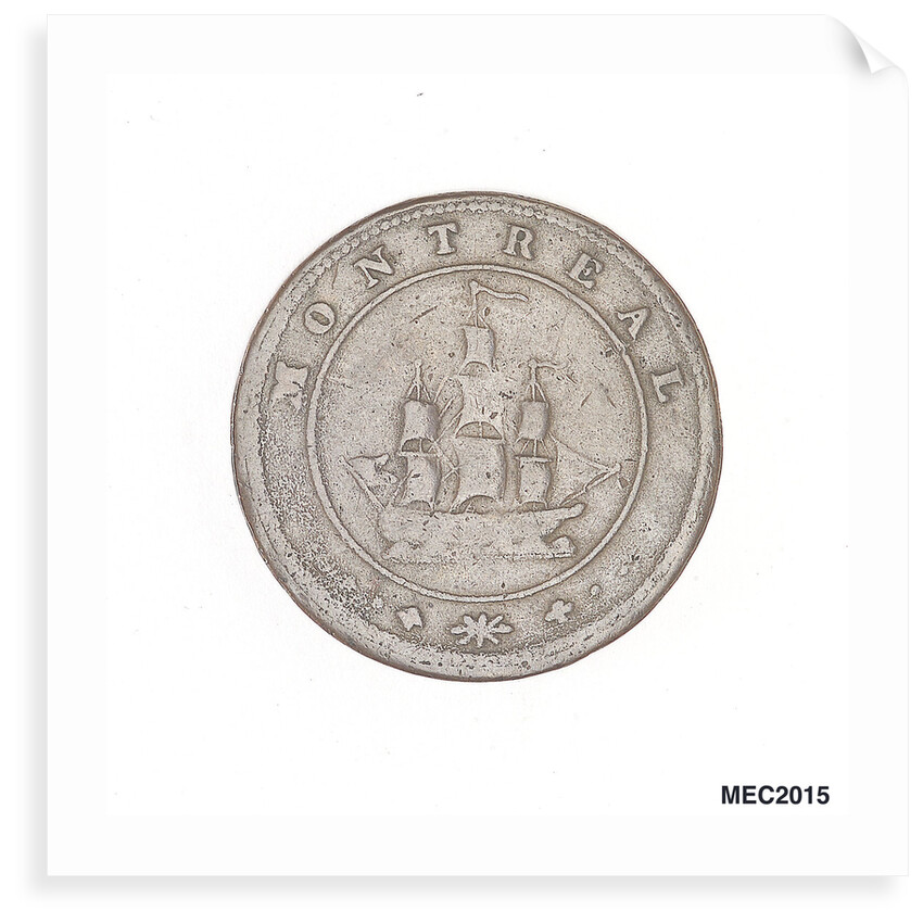 Montreal halfpenny token by unknown