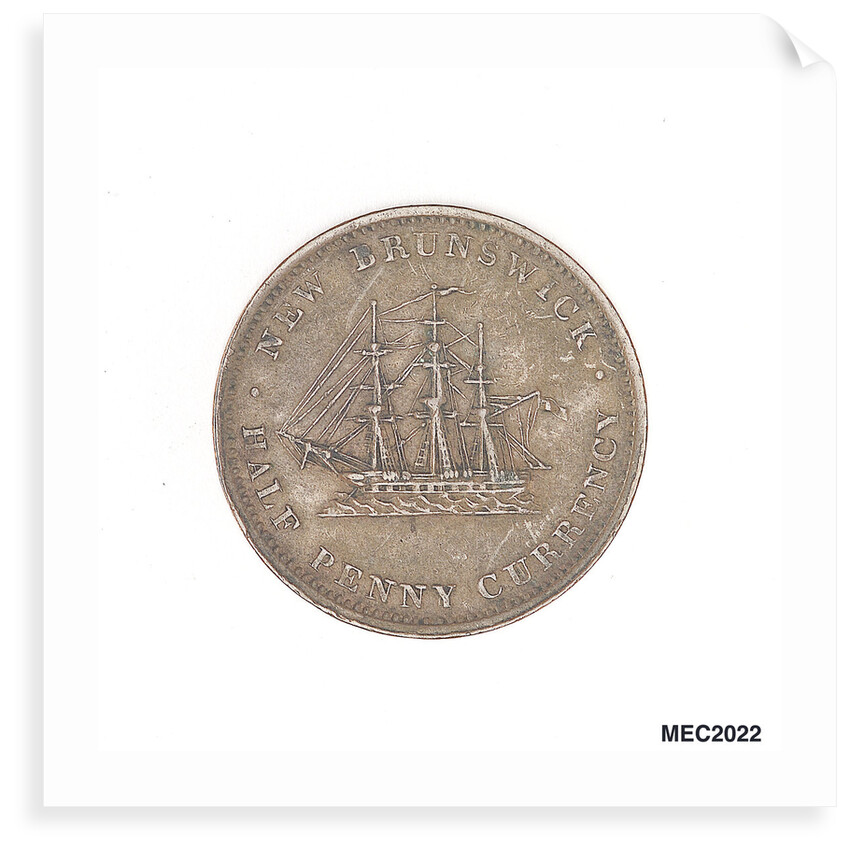 New Brunswick halfpenny token by W. Wyon