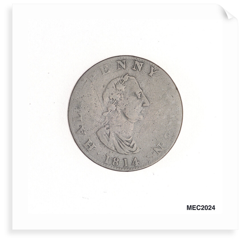Nova Scotia halfpenny token by unknown