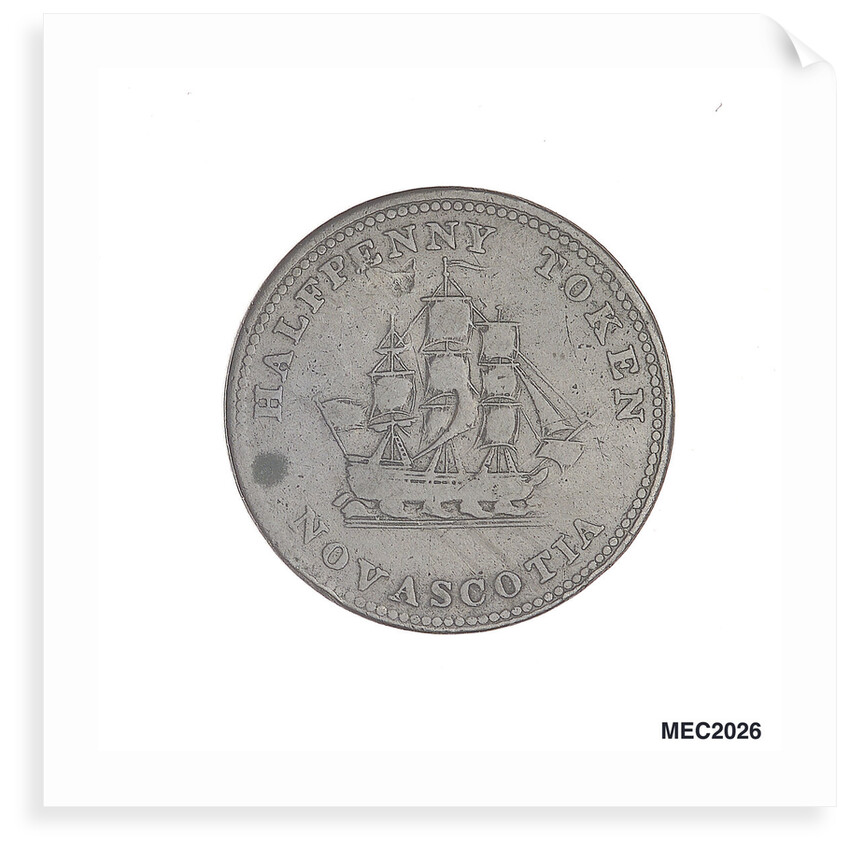 Nova Scotia halfpenny token by unknown