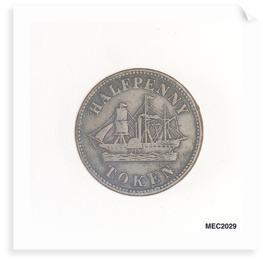 Prince Edward Island halfpenny token by unknown