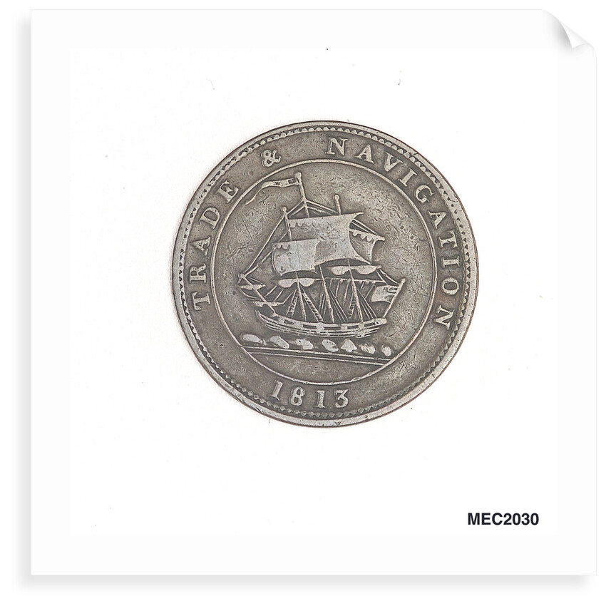 Halfpenny token by T. Halliday