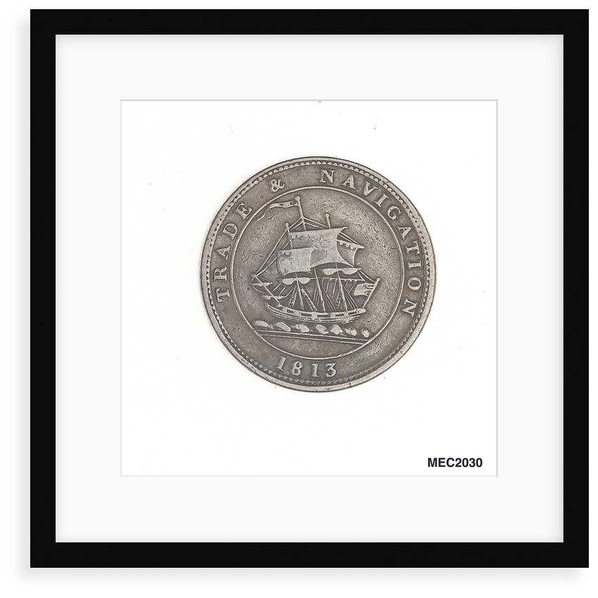 Halfpenny token by T. Halliday