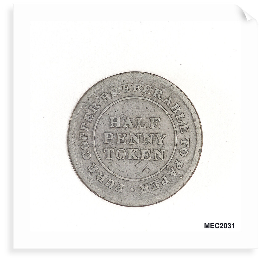 Halfpenny token by unknown