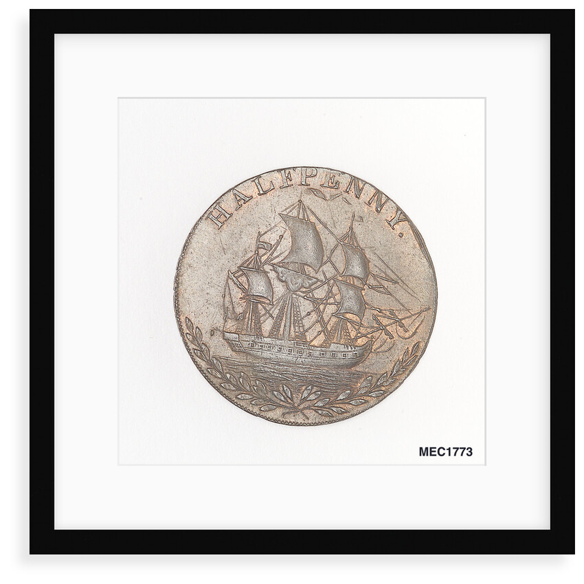 Token commemorating Admiral of the Fleet Richard Howe (1726-1799) and the Glorious First of June, 1794 by T. Wyon