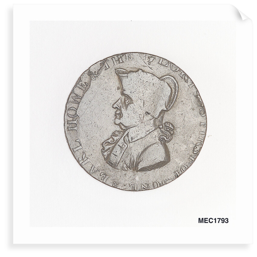 Token commemorating Admiral of the Fleet Richard Howe (1726-1799) and the Glorious First of June, 1794 by T. Wyon