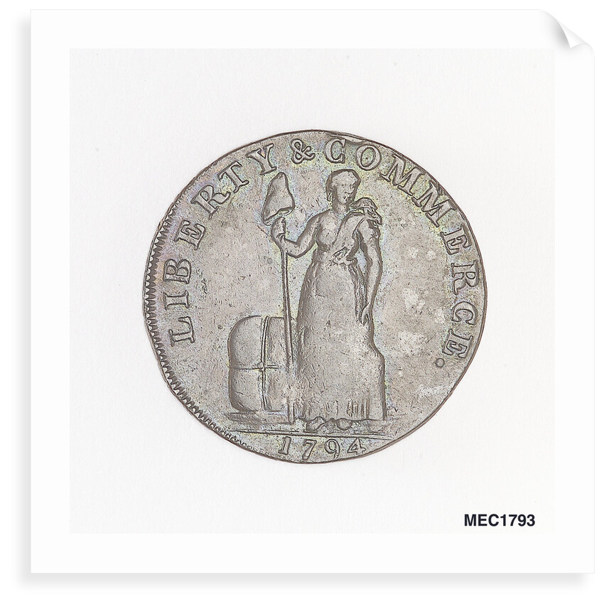Token commemorating Admiral of the Fleet Richard Howe (1726-1799) and the Glorious First of June, 1794 by T. Wyon