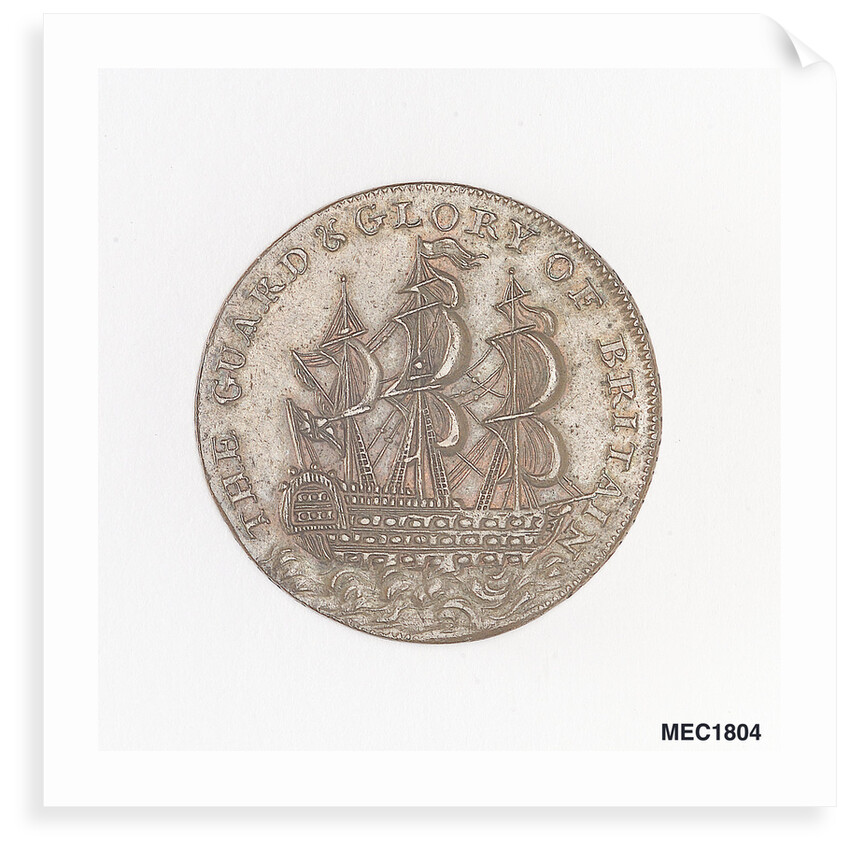 Token commemorating Admiral of the Fleet Richard Howe (1726-1799) and the Glorious First of June, 1794 by T. Wyon