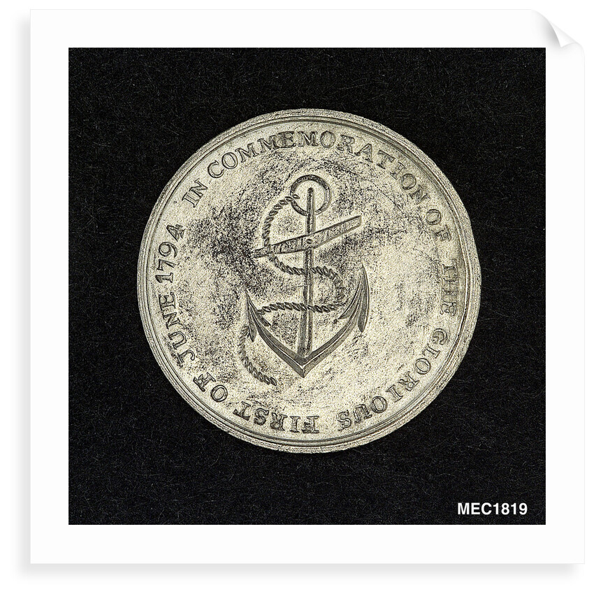 Token commemorating Admiral of the Fleet Richard Howe (1726-1799) and the Glorious First of June, 1794 by unknown