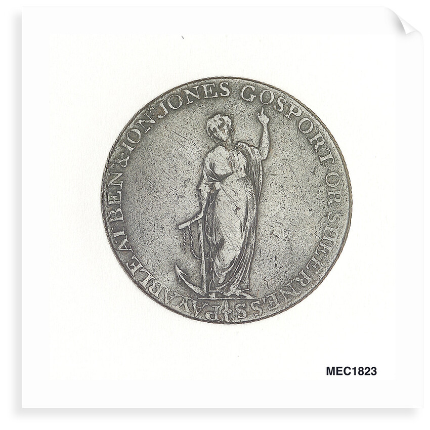 Gosport halfpenny token by J. Pitt