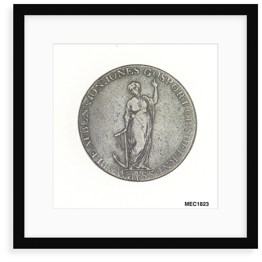 Gosport halfpenny token by J. Pitt