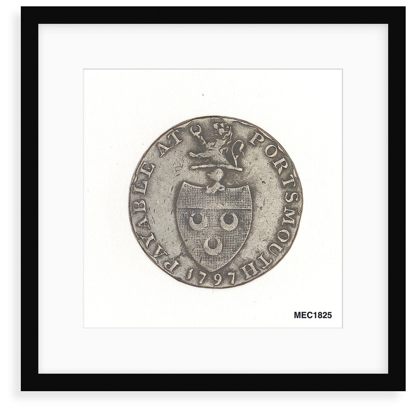 Portsmouth promissory halfpenny token by Wyon