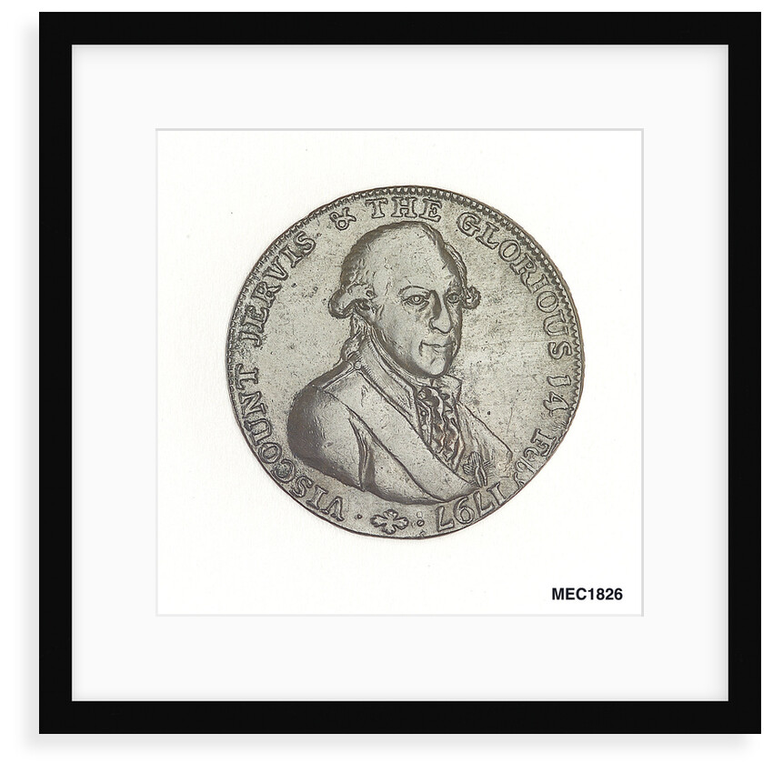 Portsmouth halfpenny token commemorating John Jervis, Earl St Vincent (1735-1823) and the battle of Cape St Vincent, 1797 by J. Pitt