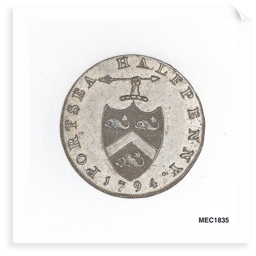 Portsea halfpenny token by T. Wyon