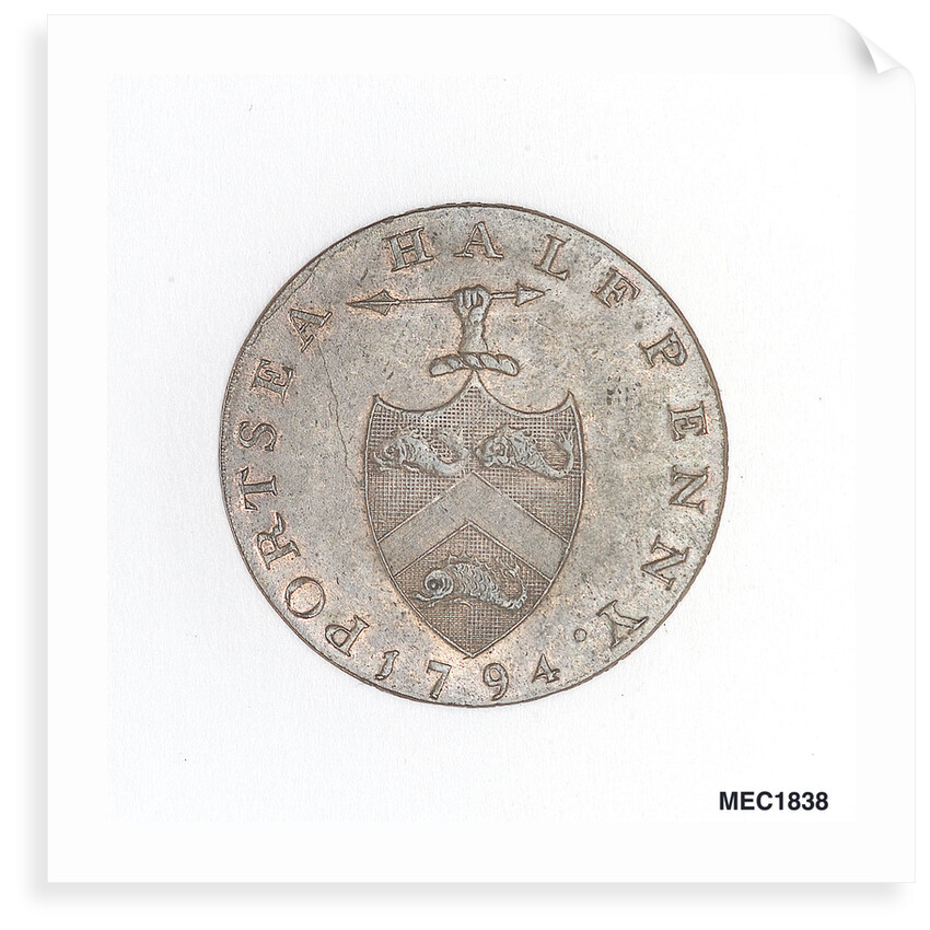 Portsea halfpenny token by T. Wyon